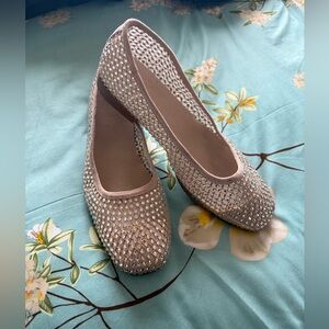 Sparkling Rhinestone Ballet Flats